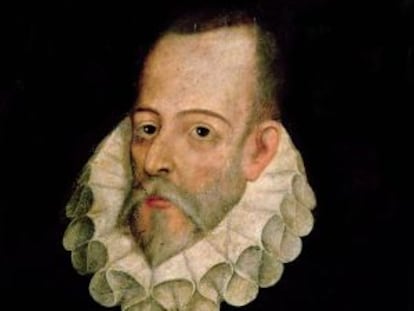 Miguel de Cervantes, retratado por Juan de Jáuregui.