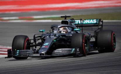 Lewis Hamilton, durante la carrera.