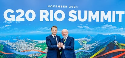 Luiz Inacio Lula da Silva recibe al primer ministro francs  Emmanuel Macron. 