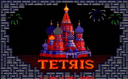 Pantalla de inicio de la versi&oacute;n para recreativas de &#039;Tetris&#039;. 