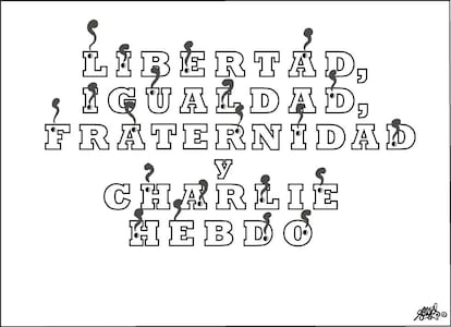 El homenaje de Forges al semanario ‘Charlie Hebdo’ tras el ataque terrorista que sufrió, el 7 de enero de 2015.