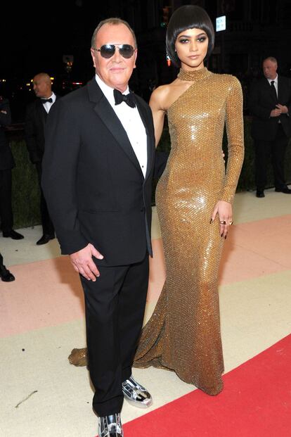 Zendaya junto al diseñador en la pasada gala Met Ball celebrada en Nueva York.