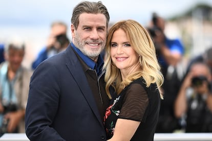 John Travolta and Kelly Preston, at the 2018 Cannes Film Festival.