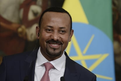 Abiy Ahmed, primer ministro de Etiopía, durante un encuentro con su homólogo italiano, Giuseppe Conte, en enero de 2019 en Roma.