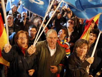 Celebración en la calle Génova.
