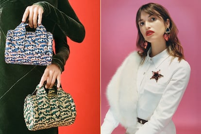 A la izquierda, una de las fotogradías de Michal Pudelka para la marca. A la derecha, la ‘it girl’ Jeanne Damas, imagen de la marca en la campaña de Navidad.