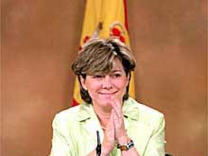 Pilar del Castillo en el Consejo de Ministros de ayer.