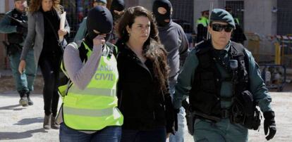 Tamara Carrasco, cuando fue detenida en Viladecans, en 2018.