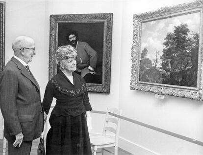 Sterling y Francine Clark en la inauguración del Sterling and Francine Clark Art Institute. Williamstown, Massachusetts. EE.UU. 1955.