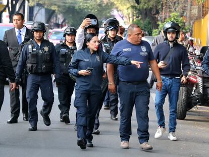 Sandra Cuevas encabeza el operativo diamante en la alcaldía Cuauhtémoc de Ciudad de México.