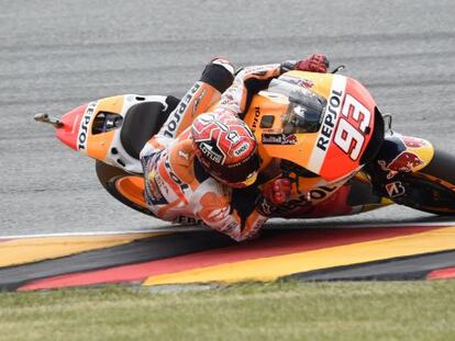 Márquez, a la sessió de classificació del GP d'Alemanya.