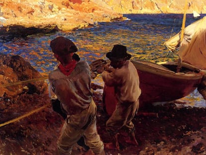 'Fin de jornada' (1900), el óleo pintado en Jávea por Joaquín Sorolla que la familia desea vender y que se expone en la National Gallery. 