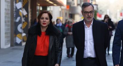 La expresidenta de las Cortes de Castilla y León, Silvia Clemente, y el secretario general de Ciudadanos, José Manuel Villegas.