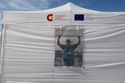 Hospital de campaña STAR de la Cooperación Española.