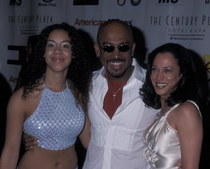 Montel Williams, daughter Ashley Williams and Kamala Harris attending Eighth Annual Race to Erase Multiple Sclerosis on May 18, 2001.