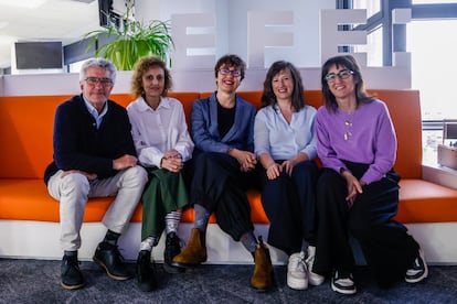 Noemí Gómez, Elena Camacho, Caty Arévalo, Carmen Rodríguez und Raúl Casado, Journalisten von EFE Science.