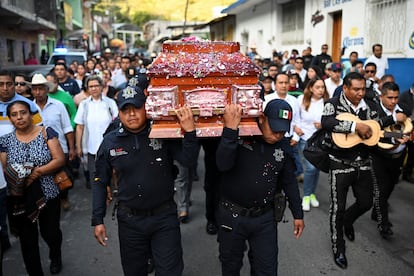 Funeral del diputado Benito Aguas, quien fue asesinado a tiros en Veracruz, en diciembre de 2024.