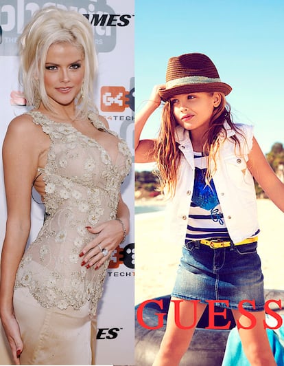 Tiene seis años y es una auténtica preciosidad. La hija de la ya desaparecida Anna Nicole Smith, Danielynn, rindió un homenaje a su madre haciendo de modelo para Guess, la misma firma para la que la 'playmate' posó hace 20 años.