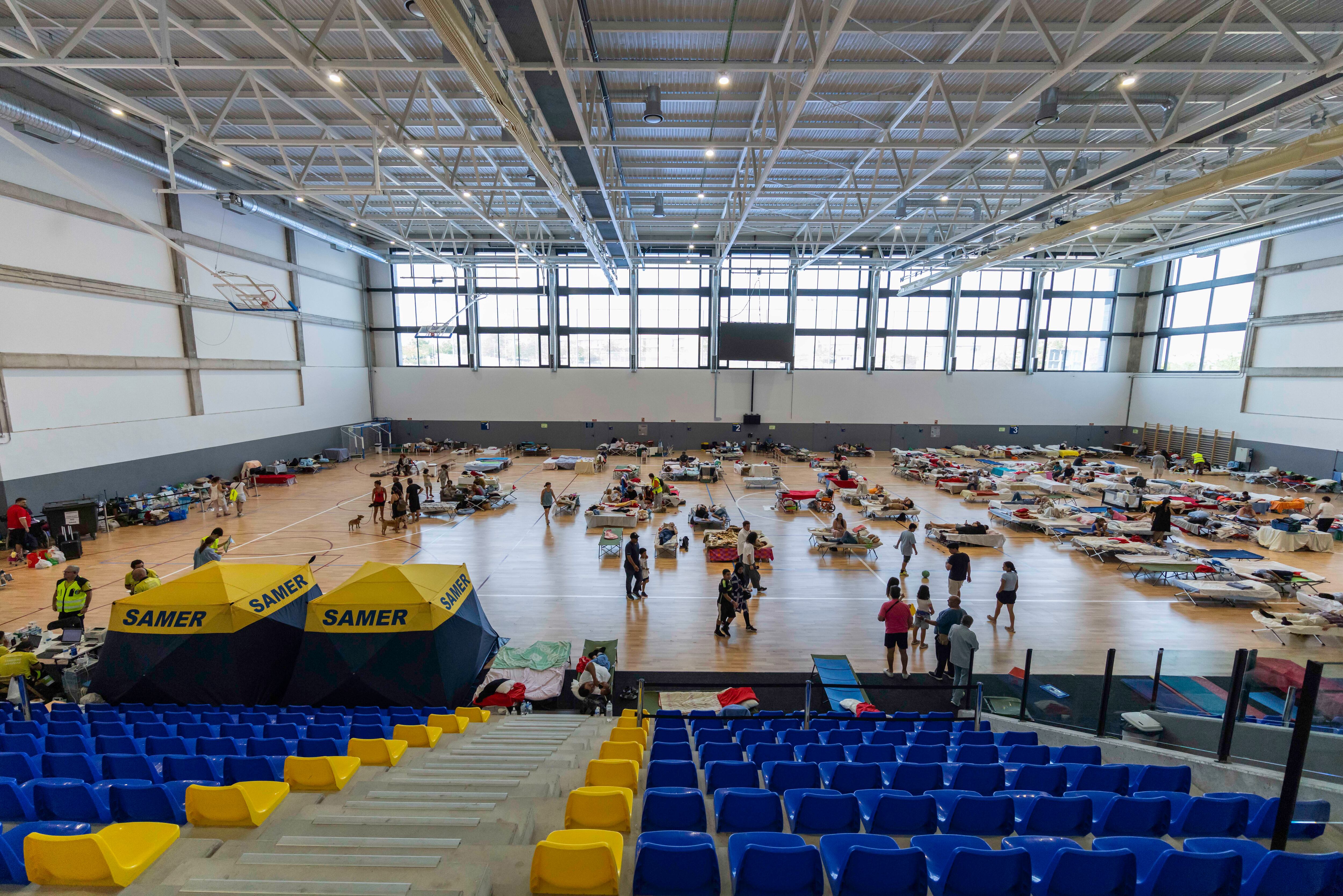 El polideportivo La Marazuela de Las Rozas (Madrid), este martes.
