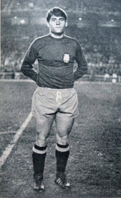 Enrique Lora, con la selección española.