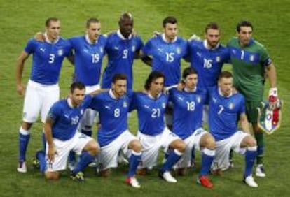 La selección italiana, vestida por Puma, en la Eurocopa 2012