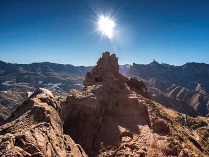 El Roque Bentayga, parte del conjunto de las montañas sagradas de Canarias.