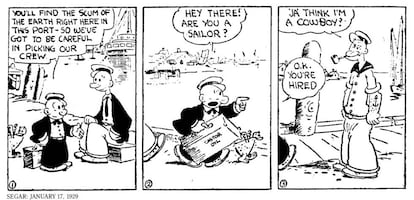 Una vinyeta de Popeye del 1929.