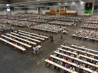 Oposiciones de profesorado en Barakaldo (Bizkaia), en 2018.