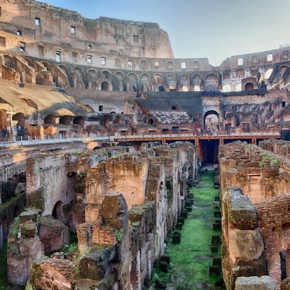 El anfiteatro Flavio o Coliseo de Roma.