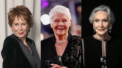 De izquierda a derecha, las intérpretes Celia Imrie, Judi Dench y Siân Phillips, únicas miembros femeninas del Club Garrick.