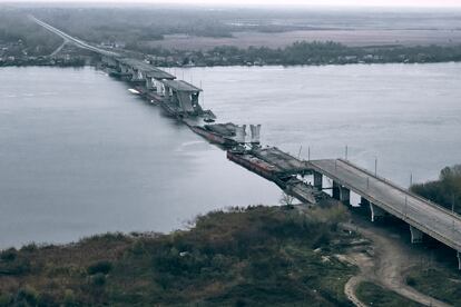 Guerra Rusia Ucrania Puente de Antonovski Dnieper