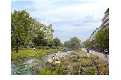 La idea de Maas es diseñar arquitectura urbana que de acceso a la naturaleza, y mejorar la biodiversidad para frenar el cambio climático. 