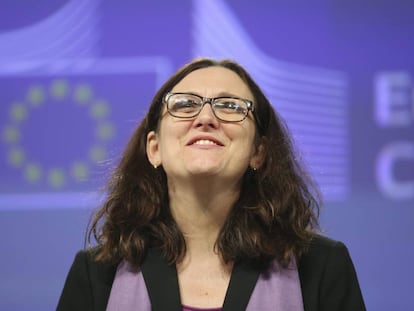 La comisaria europea de Comercio, Cecilia Malmstr&ouml;m.