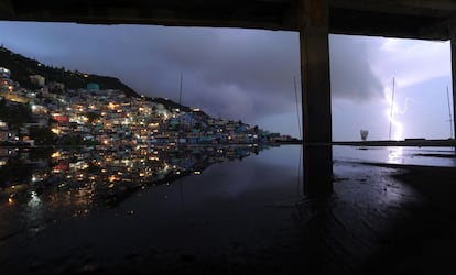 La ciudad de Puerto Príncipe en Haití, durante una fuerte tormenta, 19 de mayo de 2014.