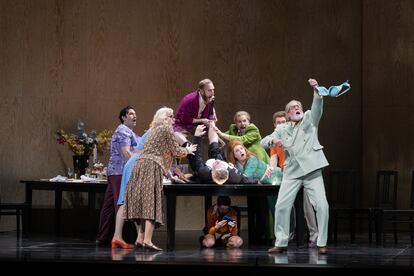 Un momento de ‘Gianni Schicchi’, el pasado viernes, 3 de mayo, en la Ópera Nacional de Países Bajos.