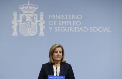 La ministra de Empleo y Seguridad Social en funciones, F&aacute;tima B&aacute;&ntilde;ez 