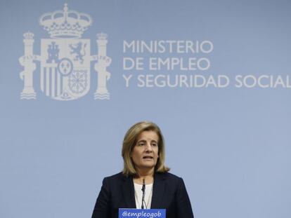 La ministra de Empleo y Seguridad Social en funciones, F&aacute;tima B&aacute;&ntilde;ez 