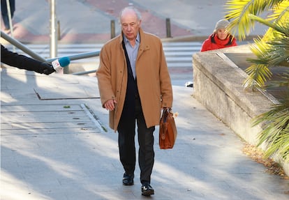 Rodrigo Rato, exvicepresidente del Gobierno, a su llegada a la Audiencia Provincial de Madrid, el pasado diciembre.