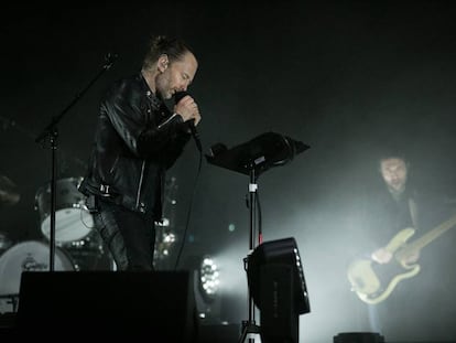 Thom Yorke, durante el concierto de Radiohead en el Primavera Sound.