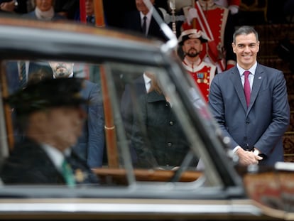 El presidente del Gobierno, Pedro Sánchez tras la solemne apertura de la XV Legislatura.