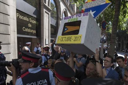 Marc Solsona, alcalde de Mollerusa, ante el Tribunal Superior de Justicia de Catalunya.