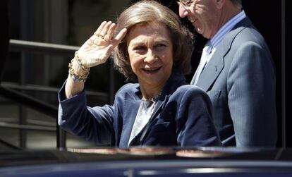La reina Sofía, madre de Felipe VI.