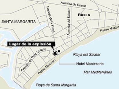 Gráfico del lugar del atentado.