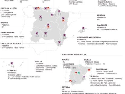 Partidos y coaliciones de izquierda en las próximas elecciones