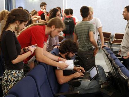 Pleno del Consejo de Estudiantes de la Universidad de Sevilla.