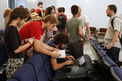 Pleno del Consejo de Estudiantes de la Universidad de Sevilla.