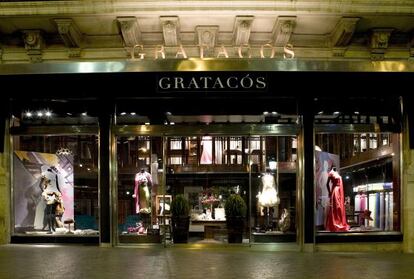 Los escaparates de Gratacós en el paseo de Gracia.