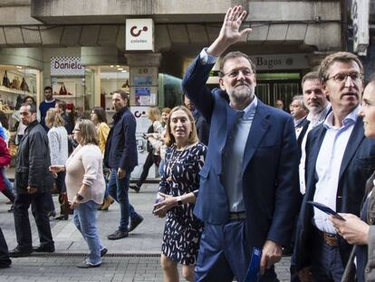 Mariano Rajoy este jueves en Pontevedra.