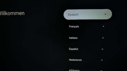 Elegir idioma en el Google TV Streamer