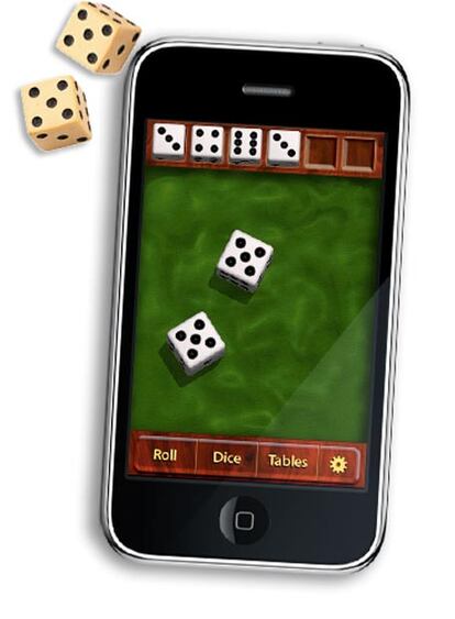 Imagen del juego para iPhone MotionX Dice.